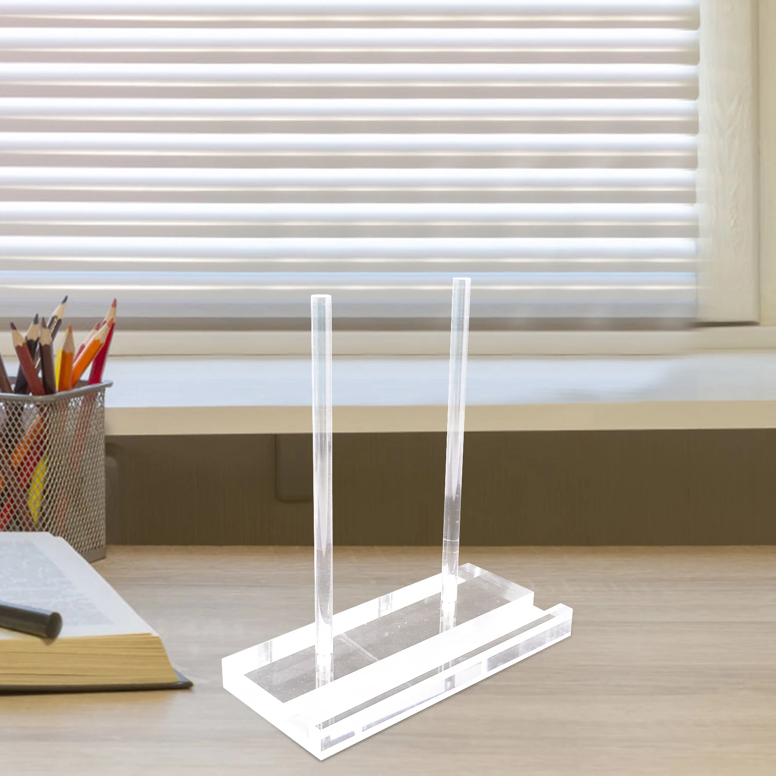 

Clear Acrylic Display Book for Kitchen Counter Recipe Holder CD Stands Tabletop Organizer Menu Stand Space-Saving for Restaurant