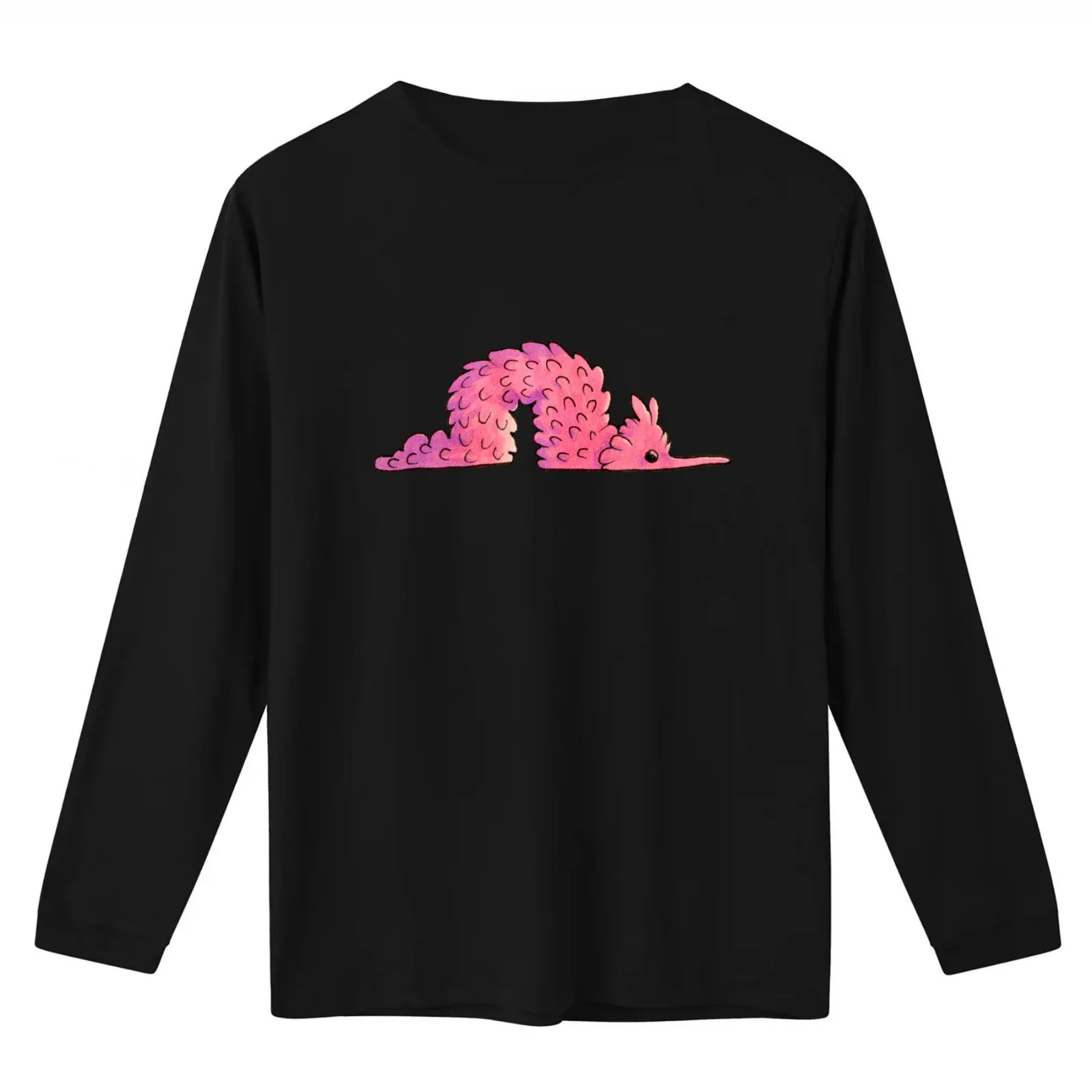 Crawling worm T-Shirt Summer Casual Cotton Tee Oversized Streetwear Tops Vintage Graphic Print Loose Fit Short Sleeve