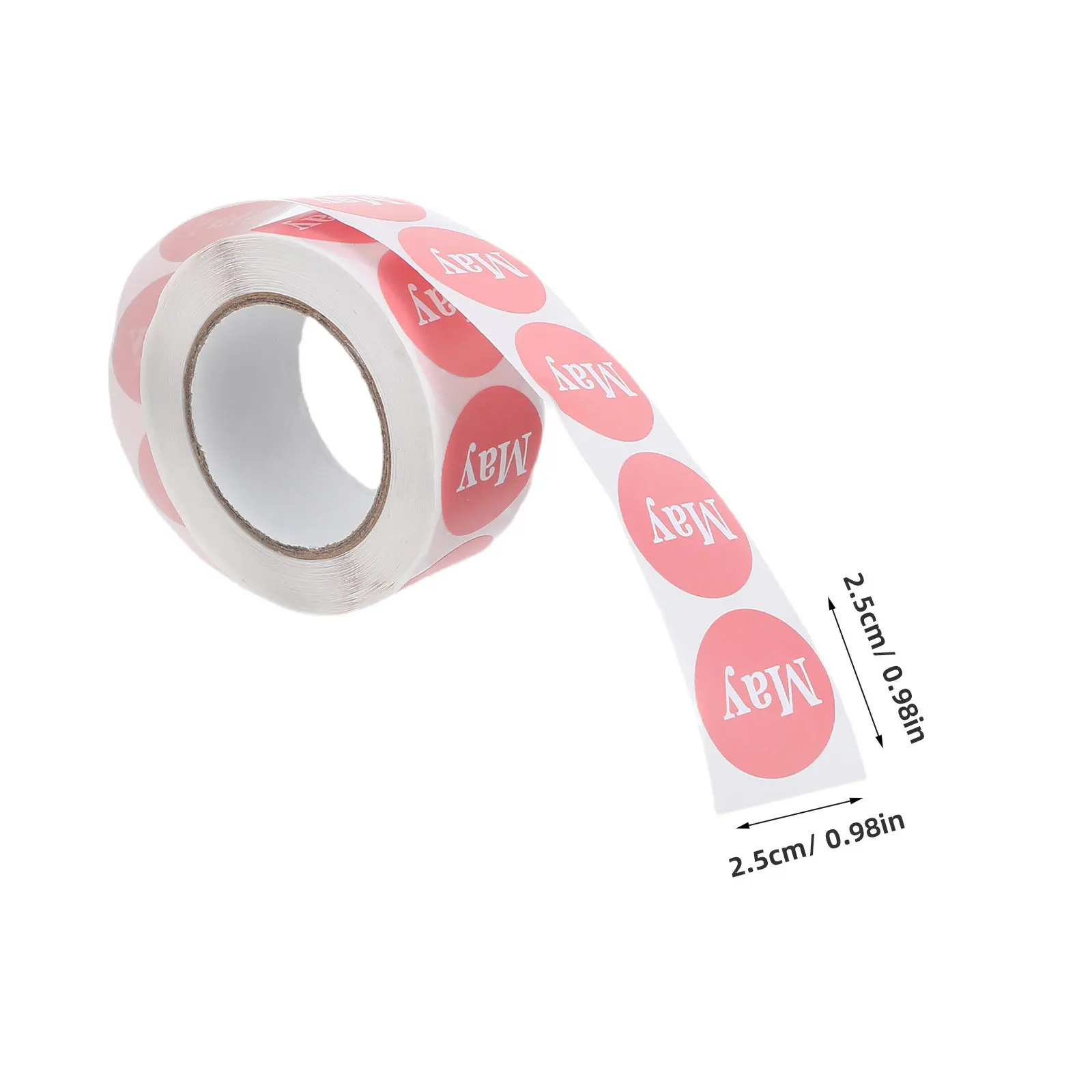12 Rolls Round Monthly Stickers Adhesive Color Coding Month Labels for Calendar Planner Scrapbooking School Office Supplies