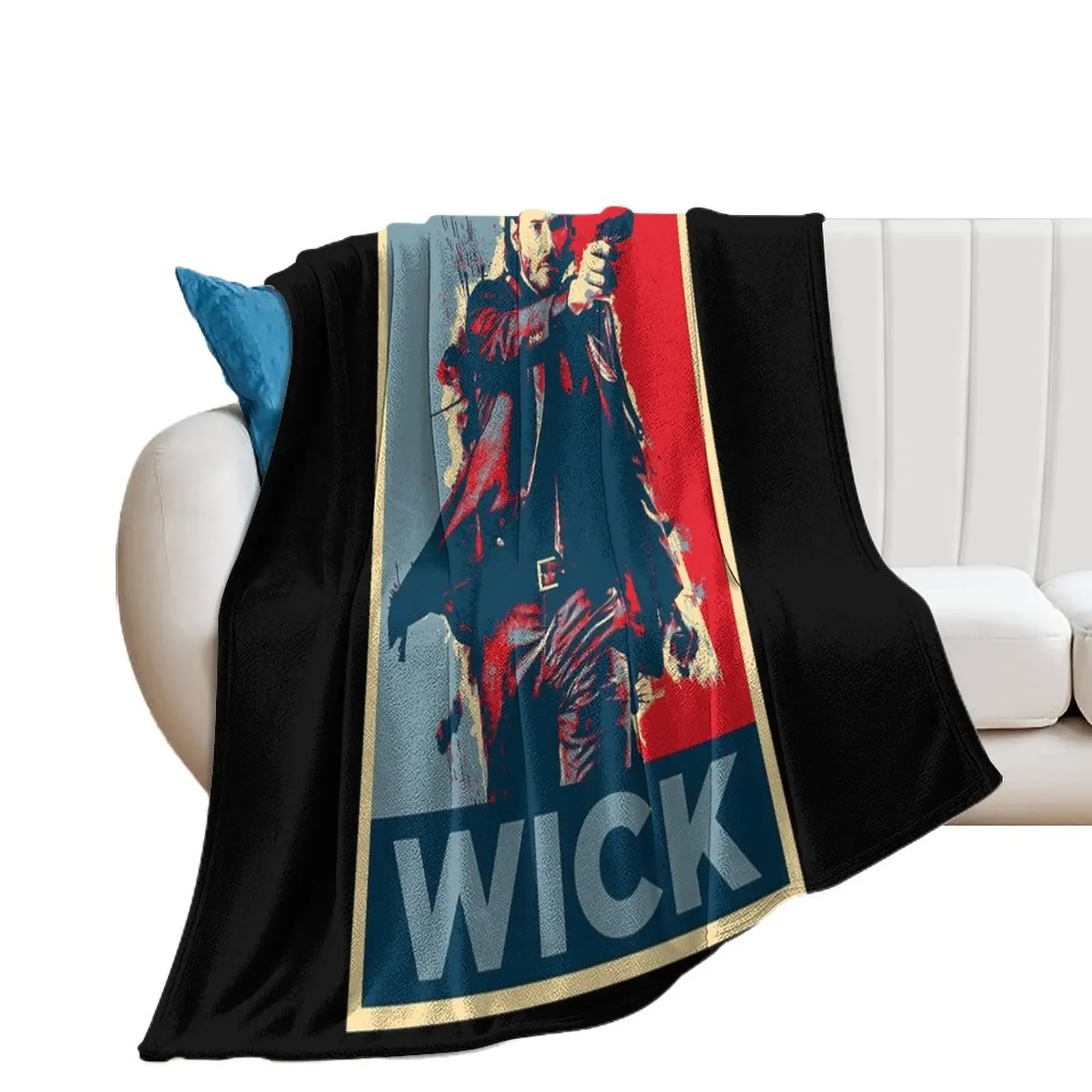 John Wick Art Throw Blanket Shaggy For Decorative Sofa Giant Sofa Retros Blankets