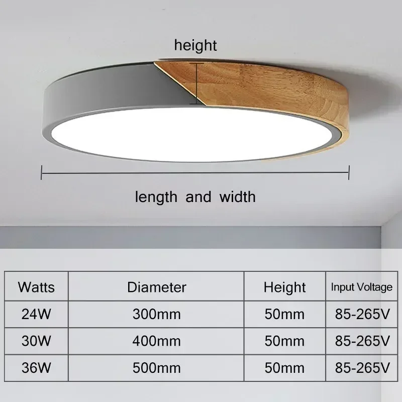 Luz de techo Circular LED de colores Macaron, ahorro de energía, súper brillante, sala de estar, dormitorio, restaurante