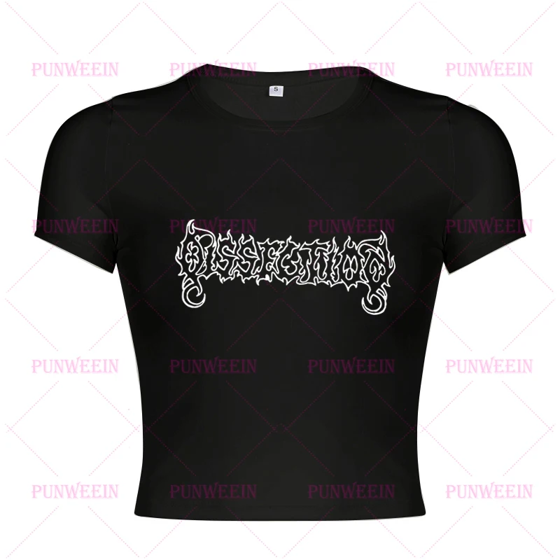 Sweetheart Dissection Gothic Punk T-Shirt Harajuku Vinatge Black Death Rock Metal Concert Summer Chic Y2K Club Grunge tank Tops