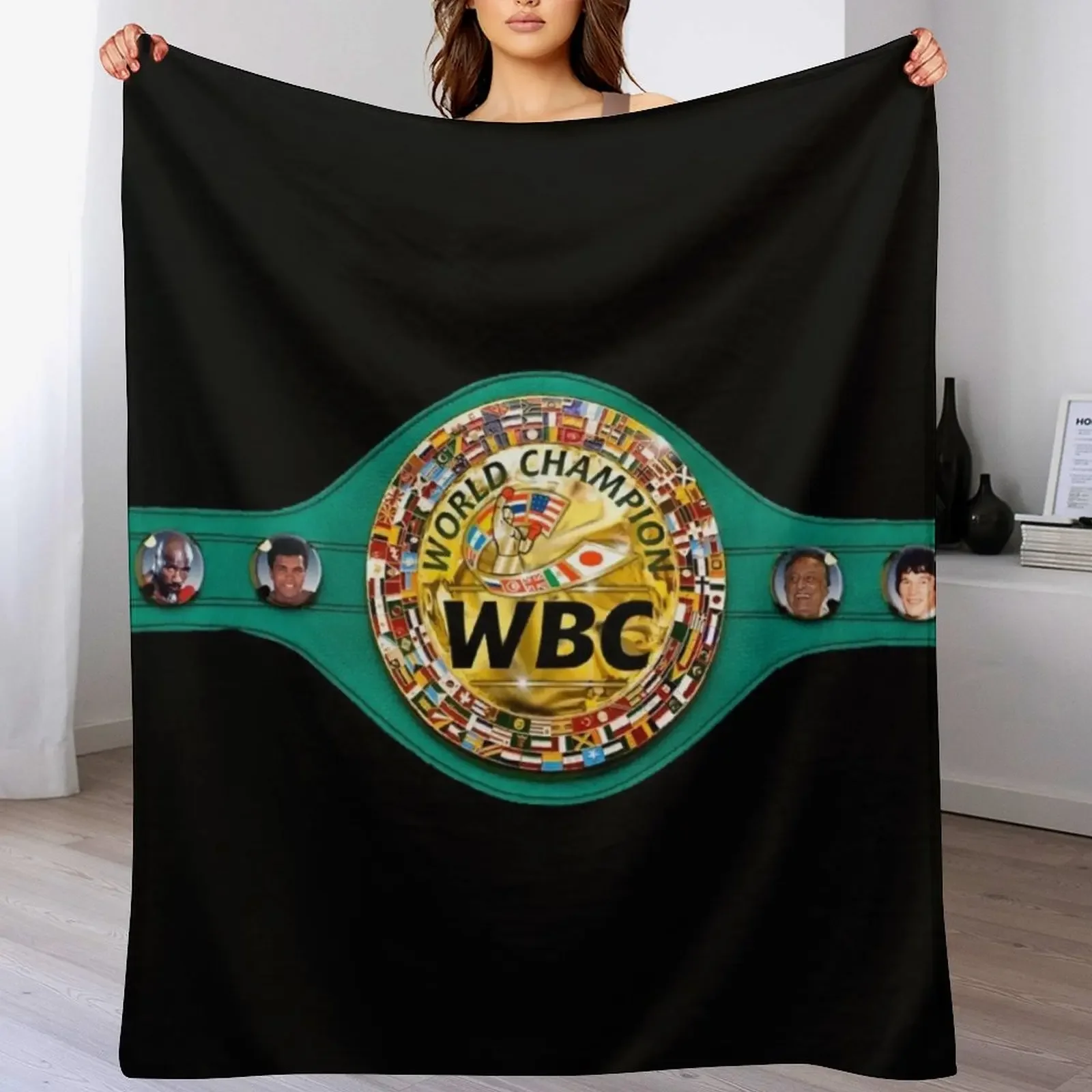 WBC Belt Throw Blanket Soft Warm Blanket Gift for Grandparents