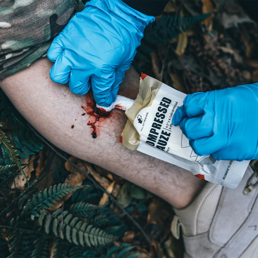 Image of RHINO RESCUE Komprimierte Gaze Z-Falt Baumwollverband Hohe Saugfähigkeit Vakuumverpackt IFAK-Kit Outdoor Wandern Camping Sicherheitsvorsorge