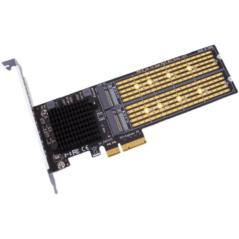 PCI-E to NVME dual-disk bit transfer multi-port split-free NVME solid state drive expansion card M.2 array card