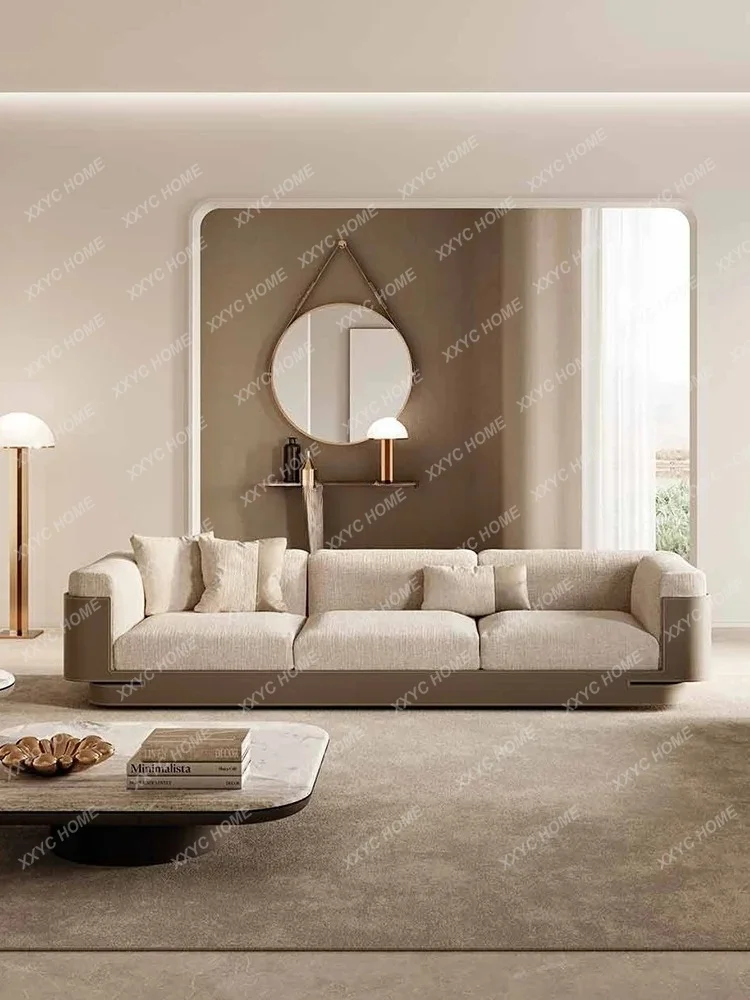 L minimalist sofa light luxury large apartment living room home fabric soft bag sofa