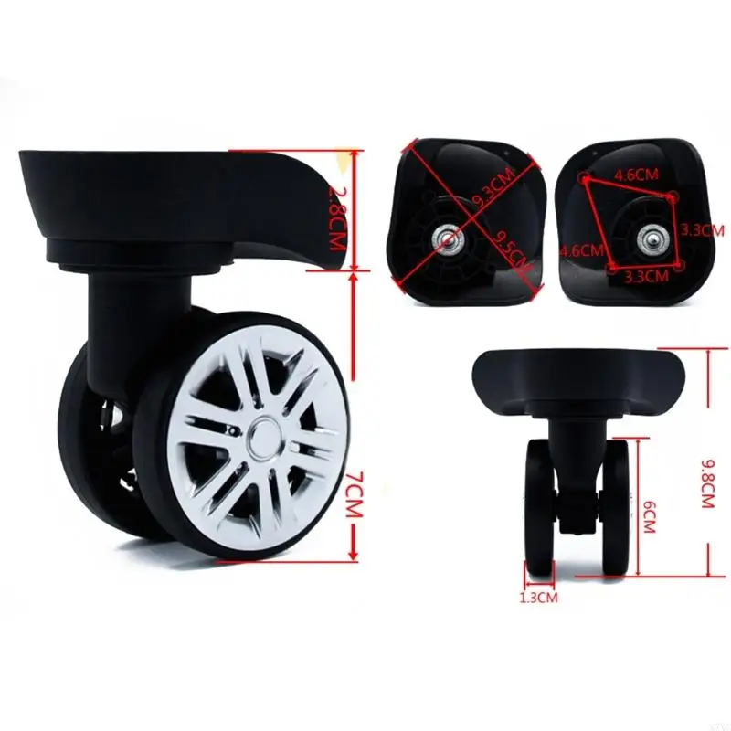 

X7XC Luaggage Replacement Wheel A09 Wheel Repair Kits Left & Right Convenient Trolley Case Luggage Caster Wheel