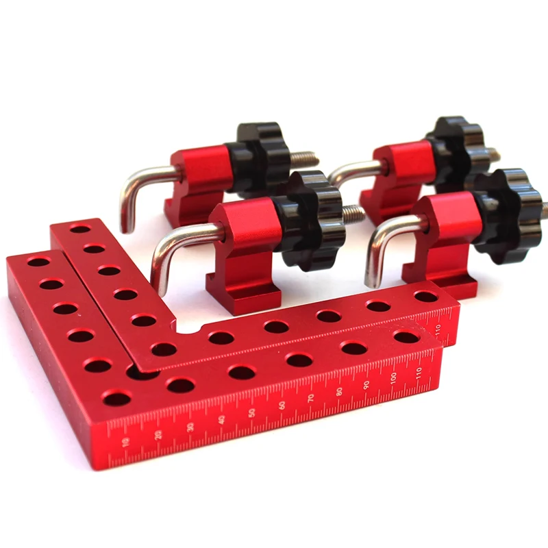 120/140/160mm Right Angle Fixing Clip 90° L-shaped Auxiliary Fixture Positioning Panel Fixing Clip Woodworking Clamping Tool