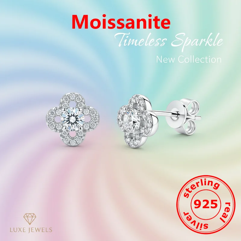 

0.2CT 3.5MM Moissanite D/VVS Certificate Women's Earrings 925 Sterling Silver Luxury products jewelry gifts