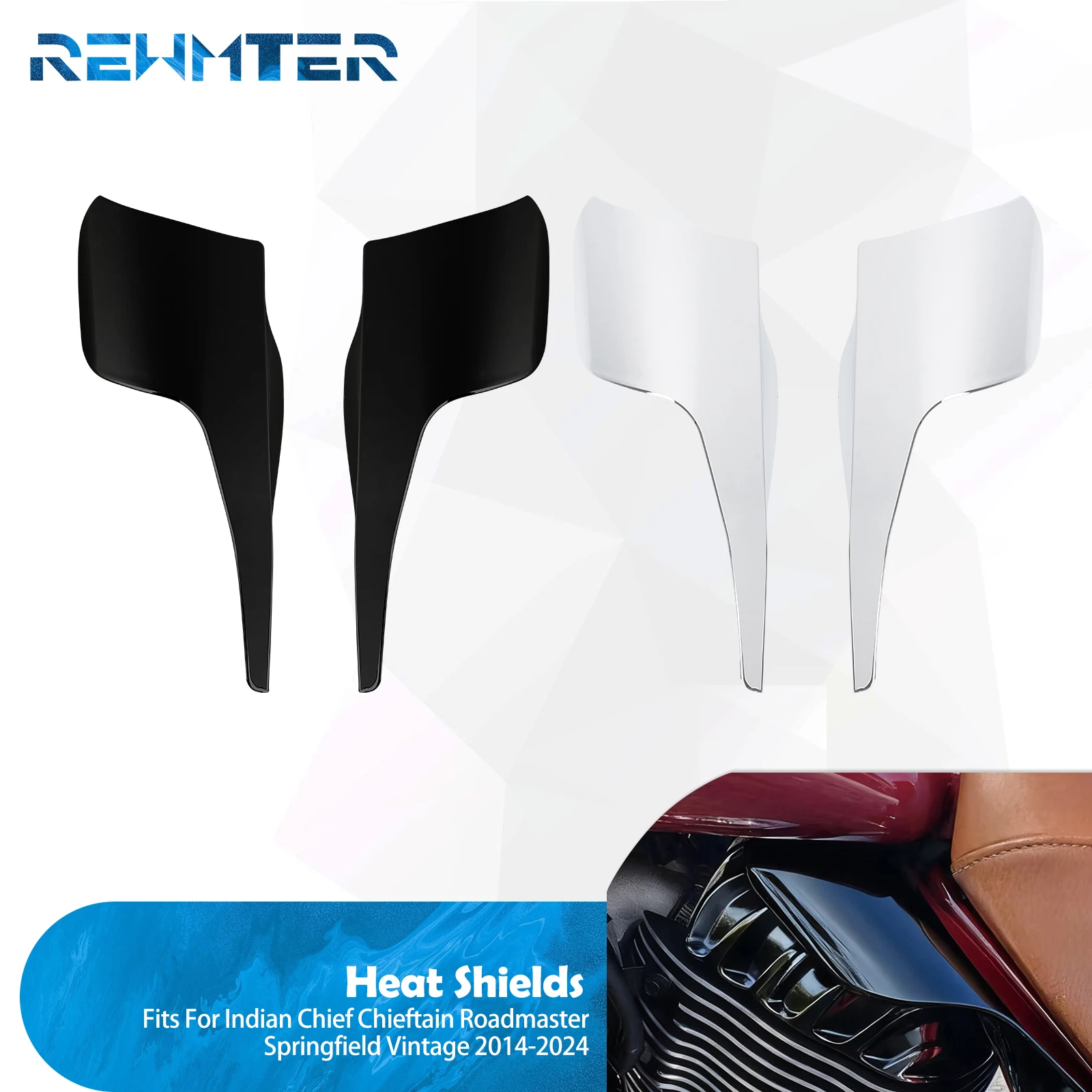 Motorcycle Air Deflector Mid-Frame Heat Shield Trim For Indian 14-2024 Roadmaster Chief Chieftain Springfield Vintage Dark Horse