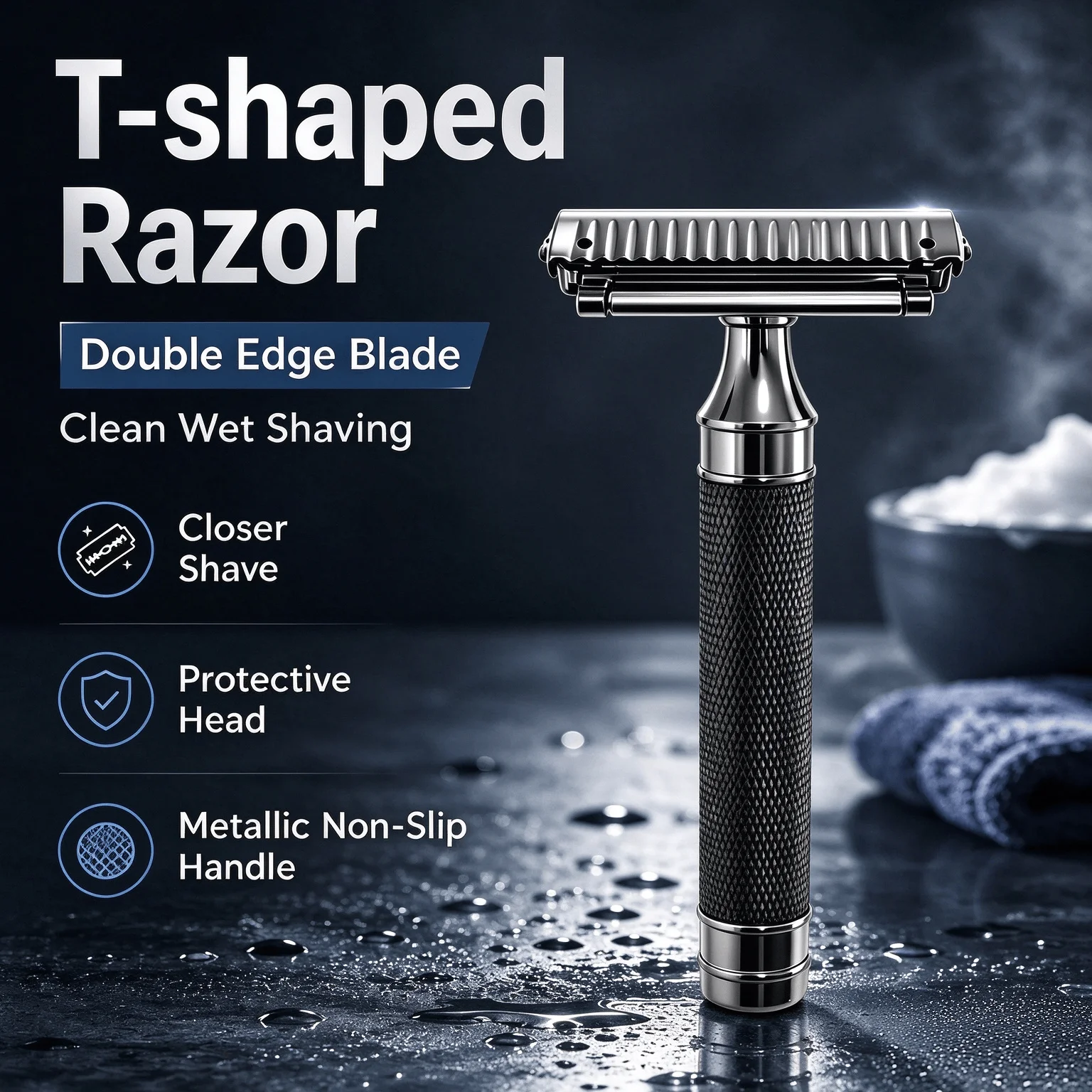 Safety Razor Handle - Мужской набор безопасной бритвы с двойным