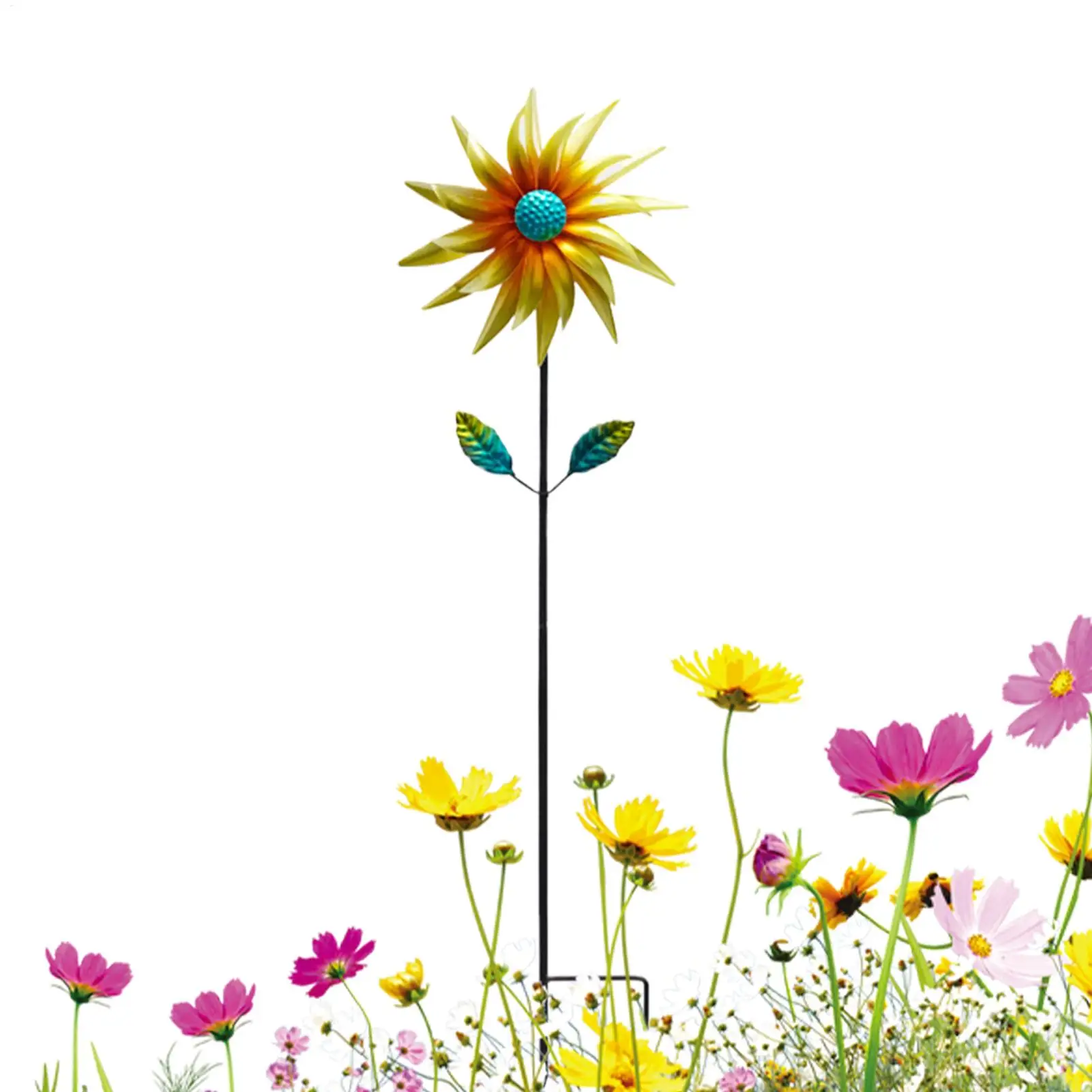 

Wind Spinners Outdoor Metal Flower Weatherproof Pinwheels Windmills For The Yard Garden For Porch Lawn Pathway Walkway Landscape