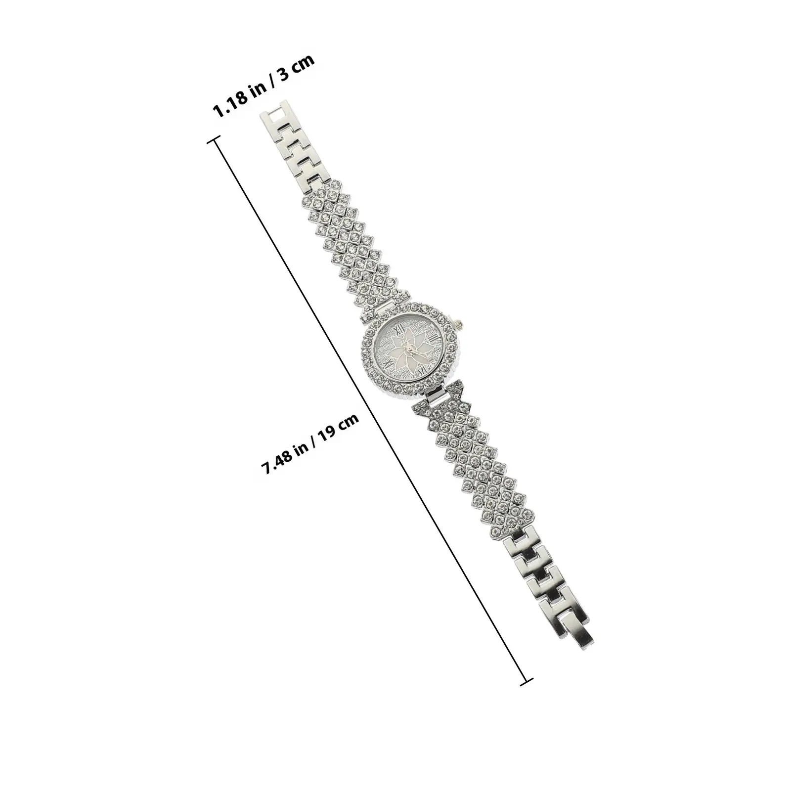 Ladies Quartz Watch Rhinestone Embellished Casual Fashion Wrist Ornament for Women Adjustable Strap Stylish Delicate Wrist Watch