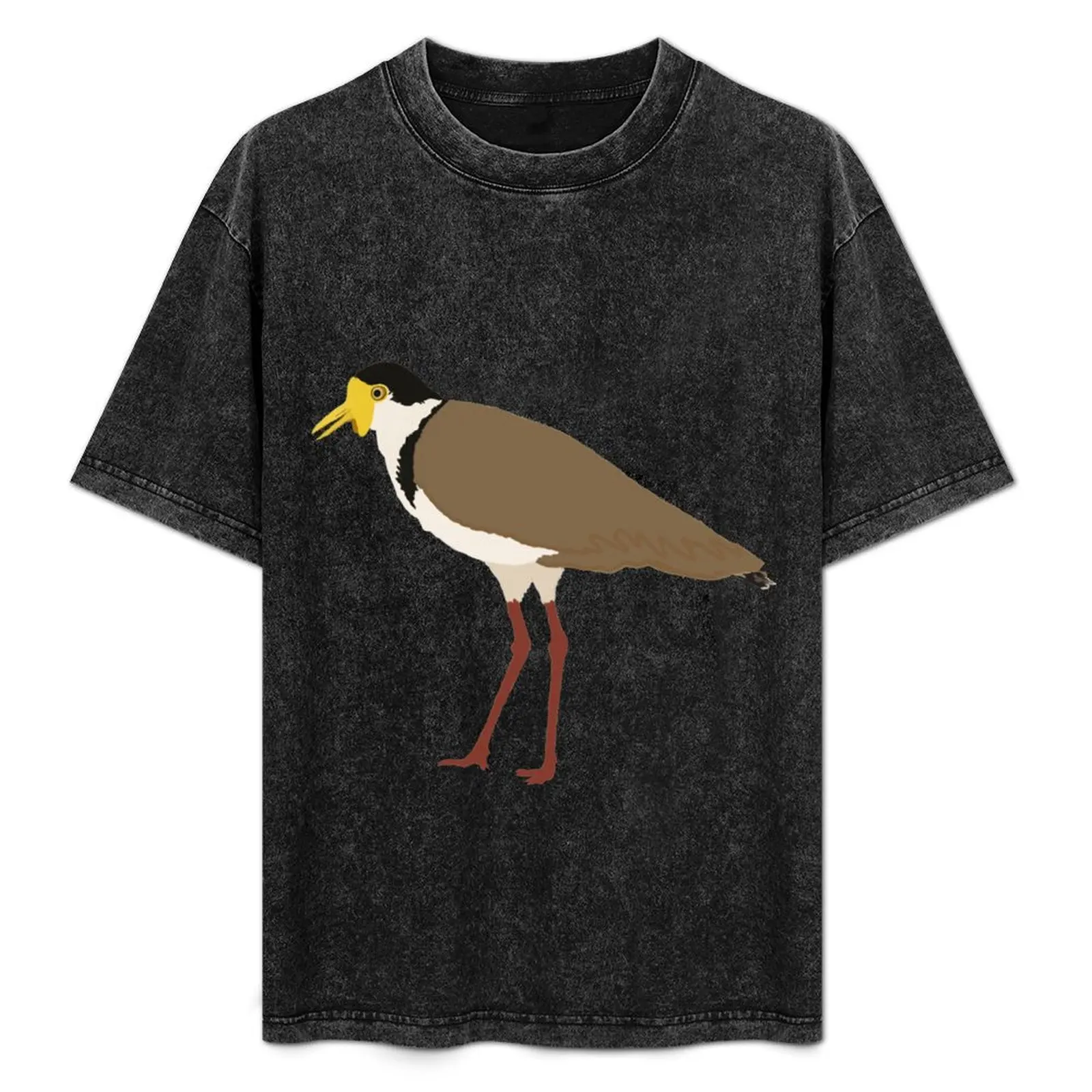 

Masked Lapwing T-Shirt Everyday Wear Basic Short Sleeve Top