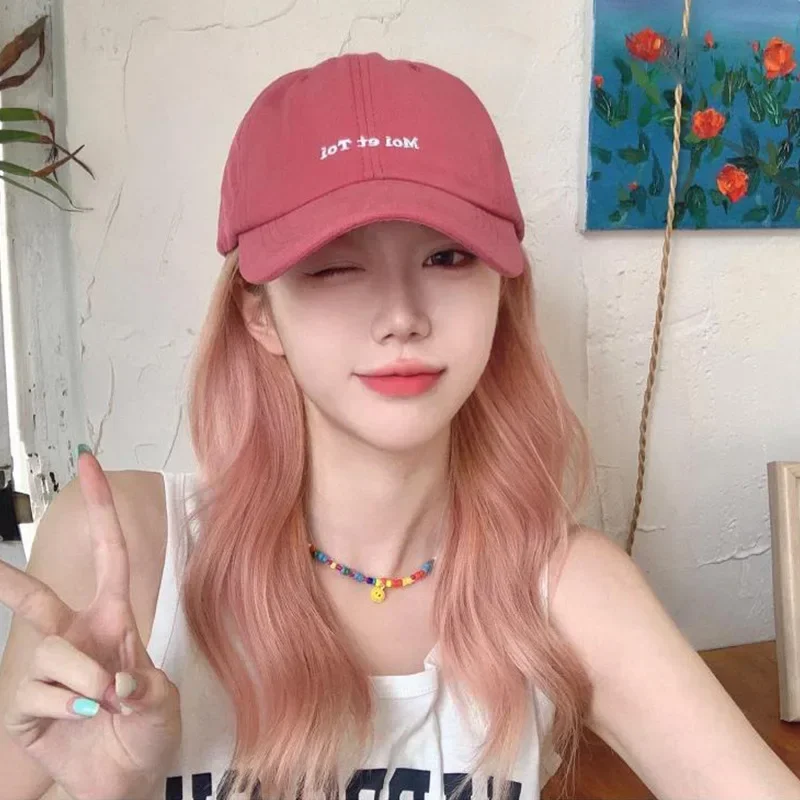 Breathable hair extensions long big wavy ladies pink wigs hat connected head cover synthetic baseball peaked cap wig for women  Factory Direct Wholesale, Affordable Bulk Price Cost-effective Bulk Price