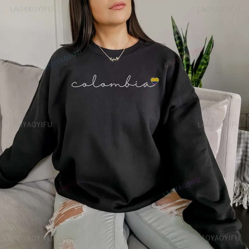 Fashion Colombia Sweatshirt Colombian Shirt South America Souvenir Latina Unisex Pullovers Bogota Medellin Drop Shoulder Hoodies