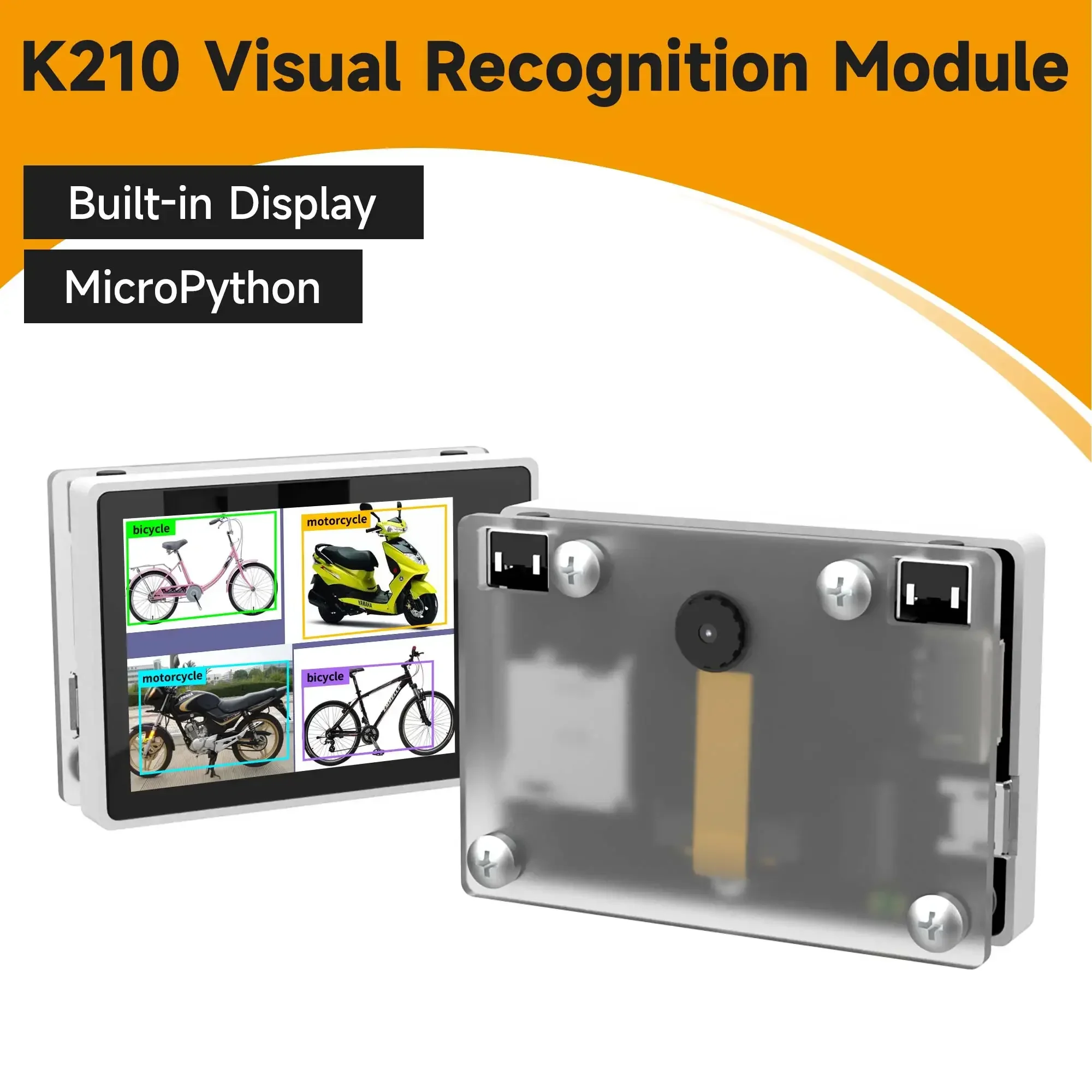 K210 Visual Recognition Module with 2MP Camera OV2640 and 2.0-inch LCD Capacitive Touch Screen For DIY Robot Car Kit RaspberryPi