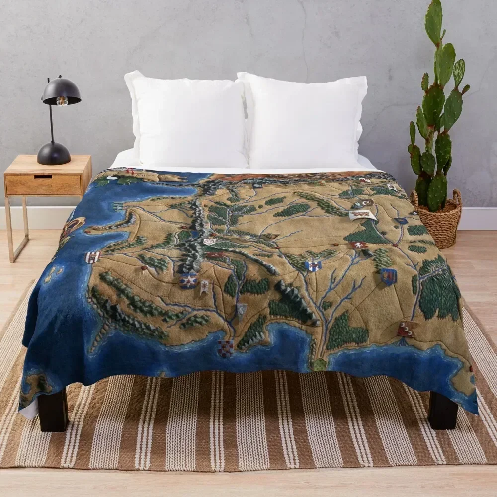 

Fantasy Wheel of Time Map Throw Blanket Cozy Light Blanket for Travel Camping Picnic