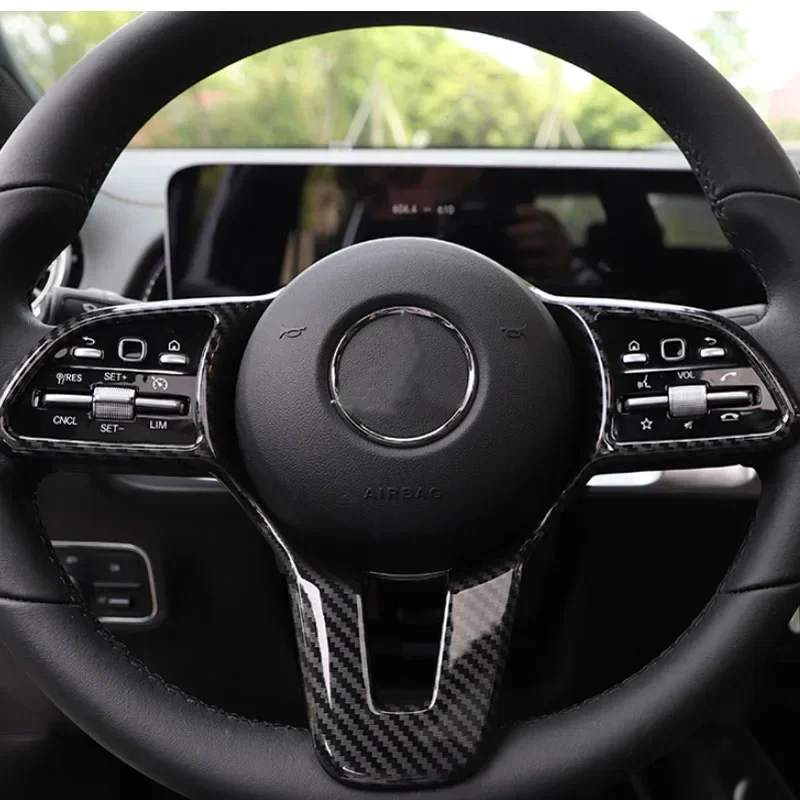 Car Steering Wheel Button Frame Cover Trim For Mercedes-Benz B-Class GLA/GLB/GLE/GLC GLB200 2020-2024 Accessories view 2