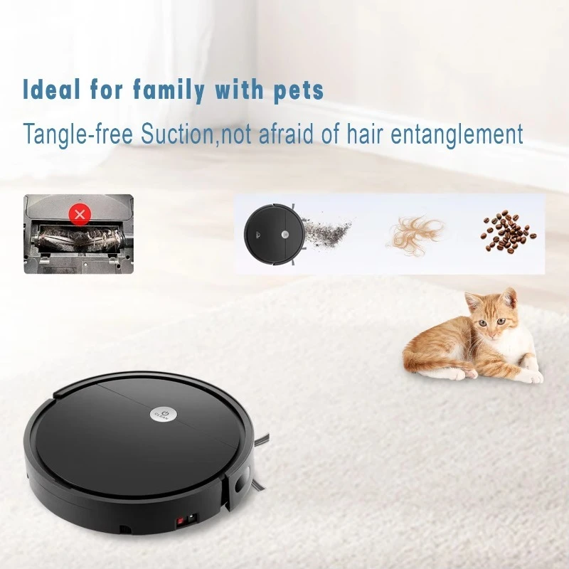Robitc Intelligent Cleaner Robot Cordless Household Vacuum Aspirapolvere EU Plug Dry Sweeping Mopping Functions Battery-Powered