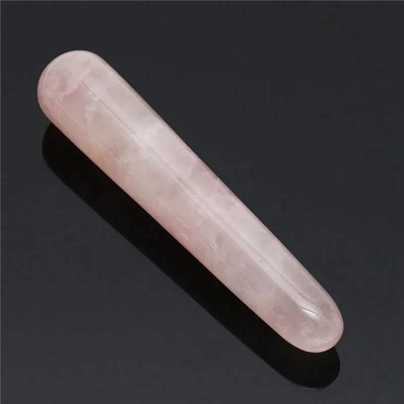 

A98E-10X Natural Rose Quartz Crystal Yoni Wands Gemstone Rocks Massage