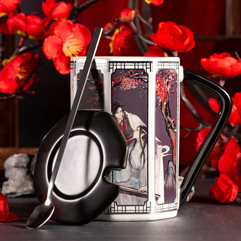 Grandmaster of Demonic Cultivation Chinese Screen Art Ceramic Cup Mug Wei Wuxian Lan Wangji The Untamed Mo Dao Zu Shi MDZS Gift