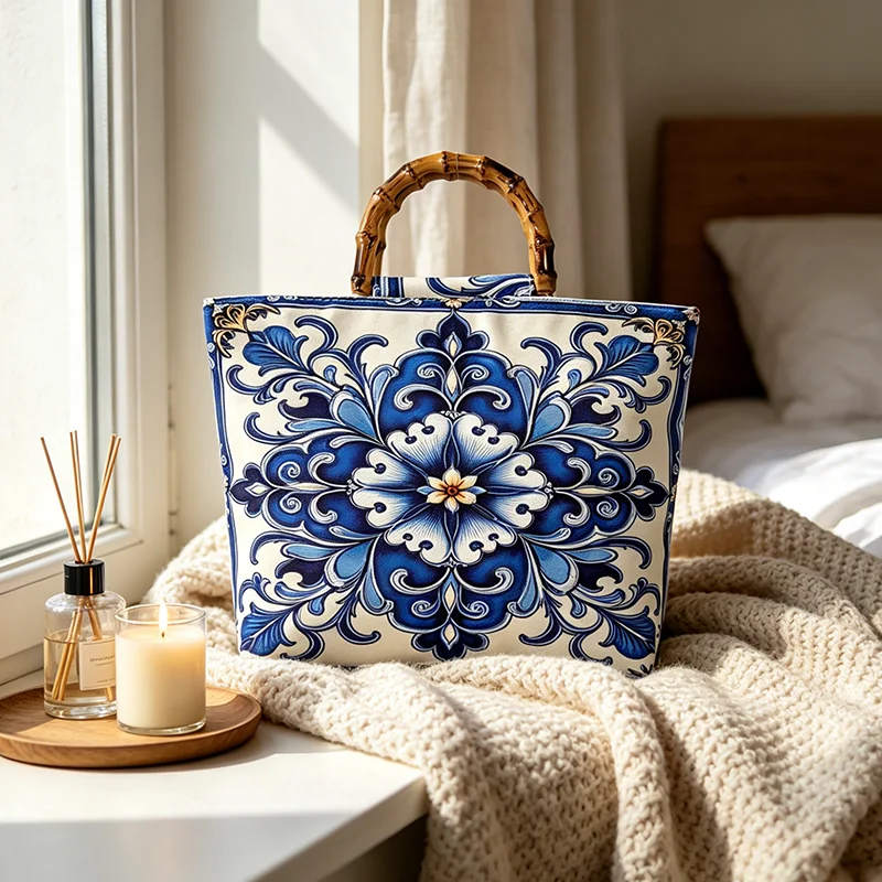 Blauw-witte porseleinen mandal - Luxury Bags White recensie en prijs