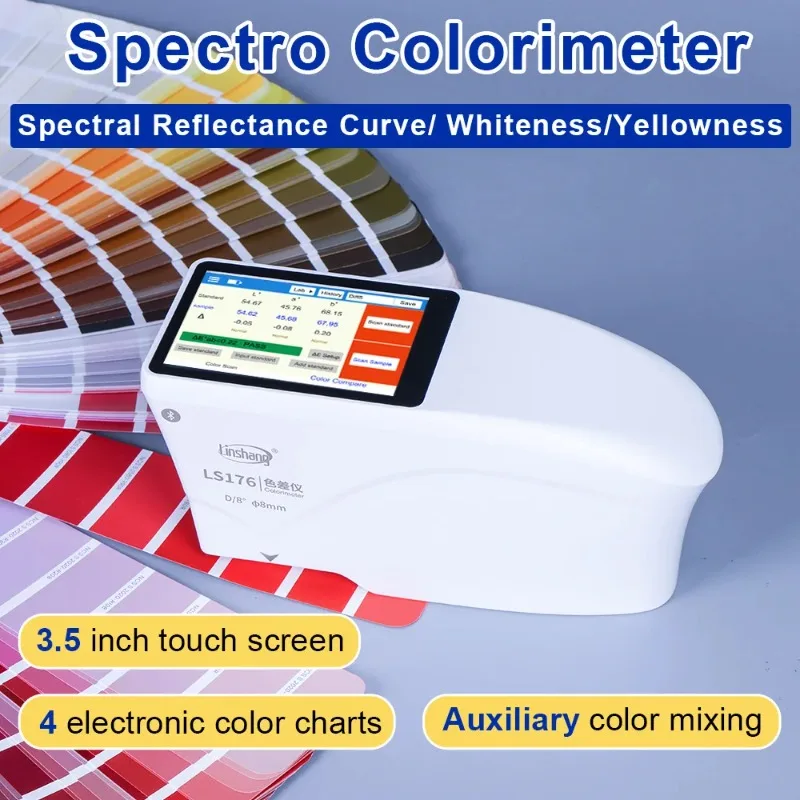

[2026]Spectrophotometers Spectro Colorimeter LS176 D/8° Whiteness And Yellowness Spectral Reflectance Curves APP Software For Pa