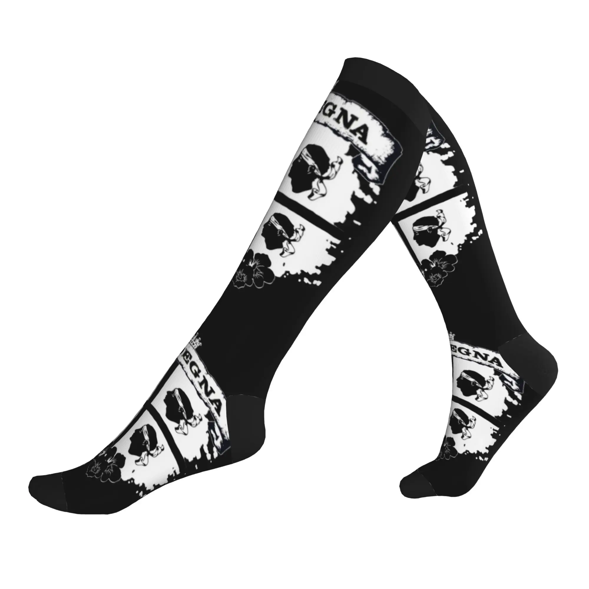 

Funny Men's Sardegna Coat of Arms Dress Socks Warm Breathbale Printing Italy Sardinia Flag Four Moors Sports Compression Socks