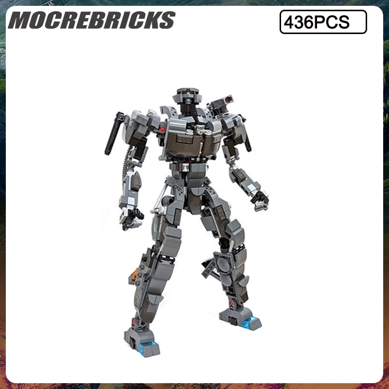 New Ideas Military Robot Iron Sentinel MOC Assembling Building Blocks Particle Model Sets Children's Toys Bricks Birthday Gifts