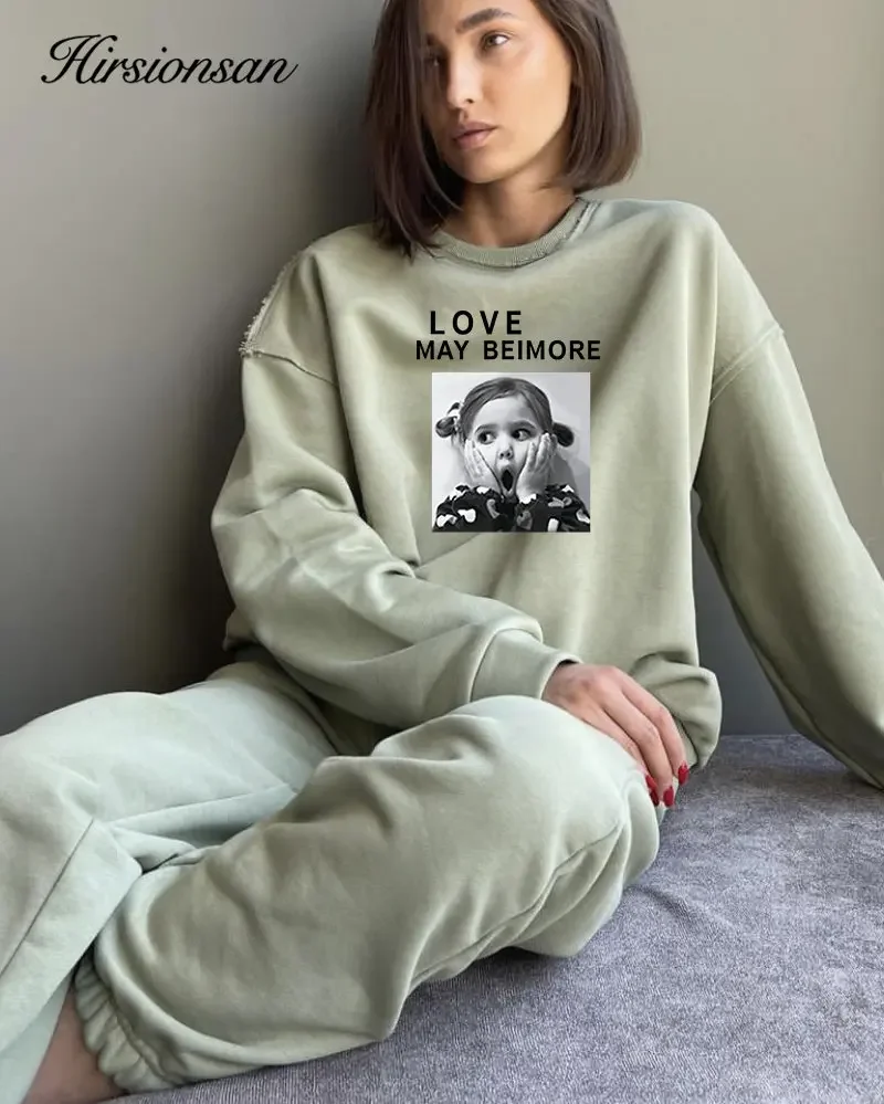 

Hirsionsan Gothis Graphic Girls Hoodie Print Loose O Neck Sweatshirt Women Casual Pullovers Oversized Warm Female Sportwear