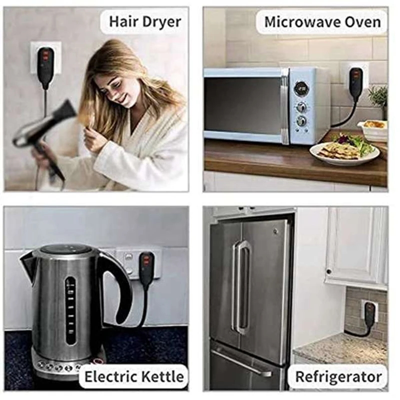 Plugue americano, 2 peças de substituição de plugue gci de 3 pinos, reinicialização automática 15amp listado peças de adaptador de interruptor de circuito de falha de aterramento