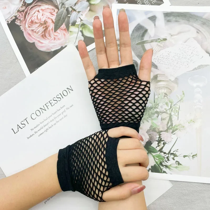 

Ажурные перчатки, короткие эластичные рождественские перчатки, сексуальные забавные женские перчатки, модные вечерние этикетные перчатки A593