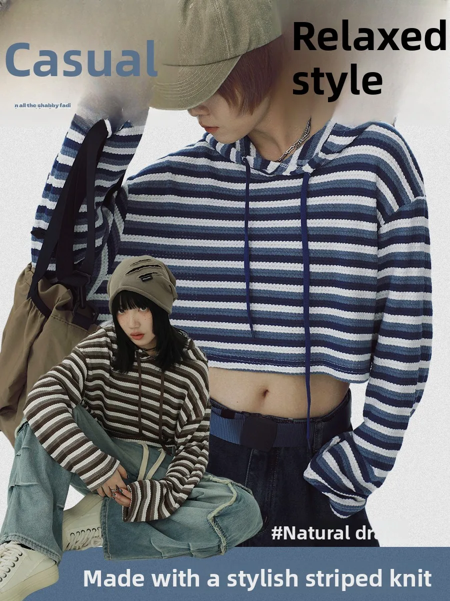 

STILL YOU Повседневная трикотажная футболка с длинным светом, женская свободная футболка в полоску с рисунком, весенний сезон, женская одежда