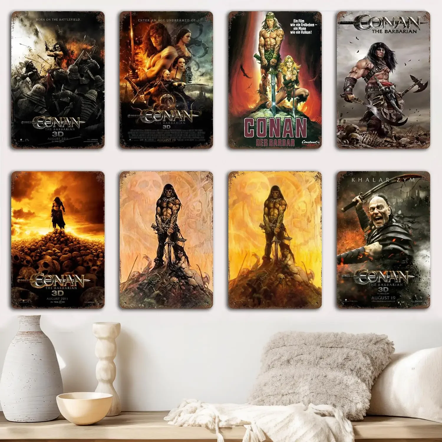 conan the barbarian Movie Metal Signs wall decor Vintage Tin Signs Captain Metal Poster Decor for Bar Pub Club Wall Decoration