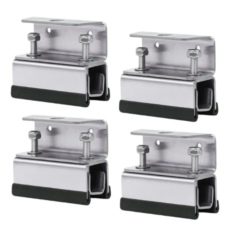 No-Drill Stainless Solar Panel Mount Bracket Kit for RV, Quick Mount 4pcs Clamp Set