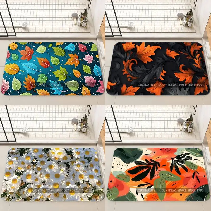 

Colorful Leaf Pattern Mat Living Room Decoration Home Sofa Non-Slip Carpet Study Bedroom Tatami Children'S Soft Floor Mat