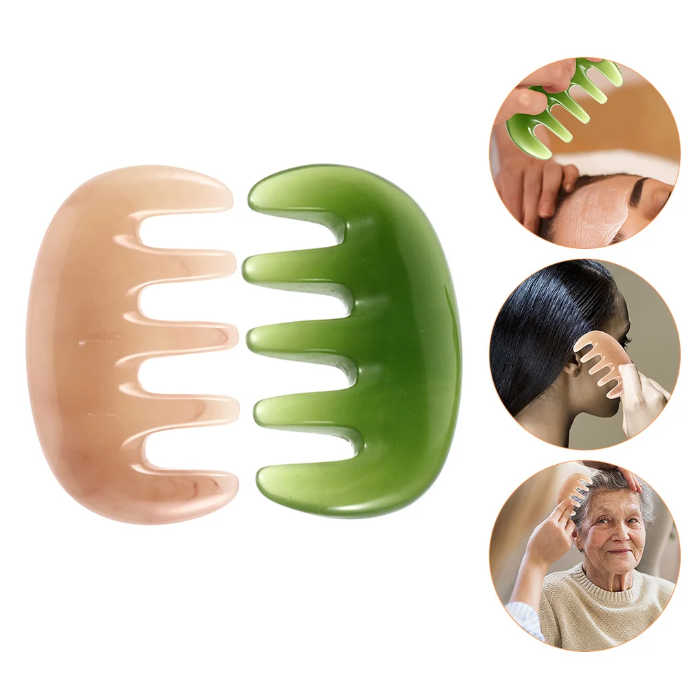 

2 Pcs Scrubber Scalp Massage Comb Acupoint Anti-Static Hair Massagers Pedicure Tools