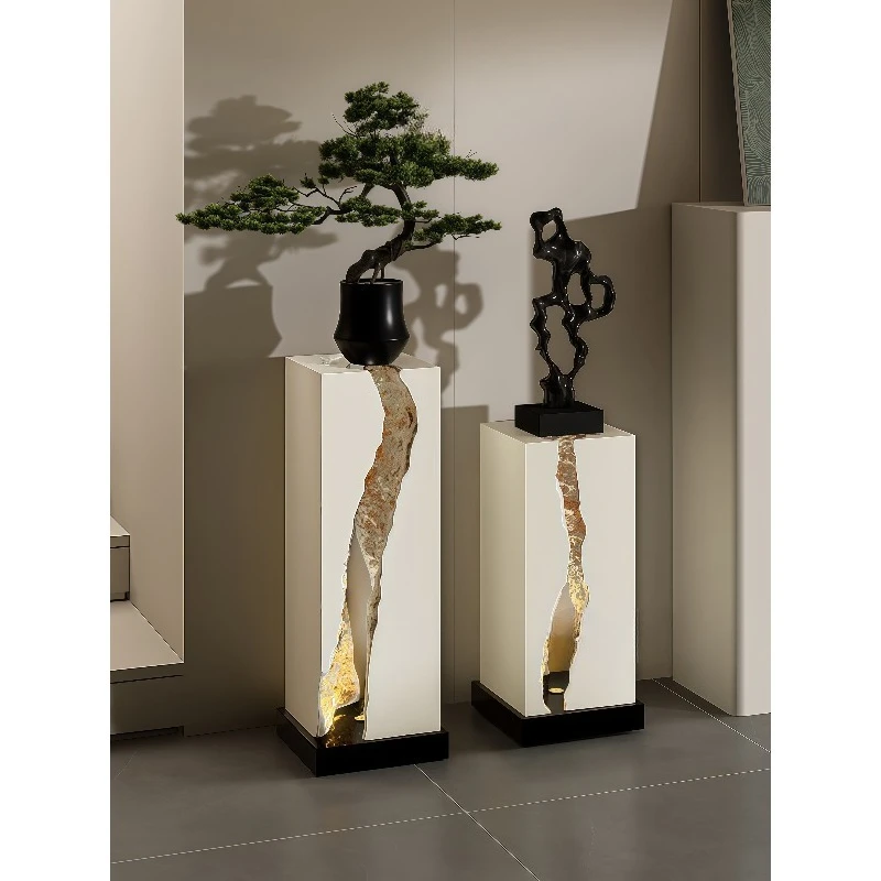

Подставка для цветов в гостиной, новинка 2025, светлая, роскошная, элитная, креативная напольная подставка с лампой