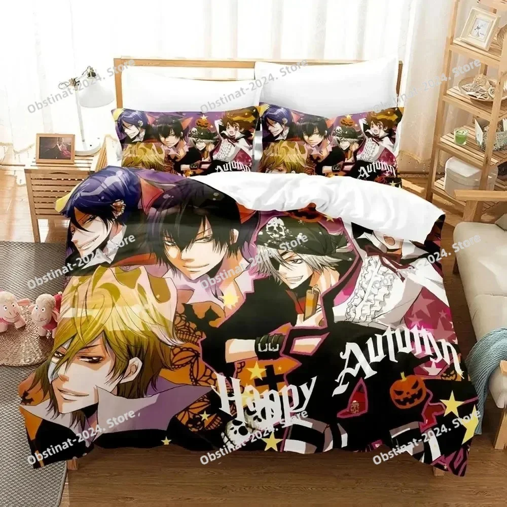 

Anime HITMAN REBORN Bedding Set Printed single Comforter Quilt Bed Cover Duvet Cover Pillow Case 3 Pieces Sets Kids Adult Size