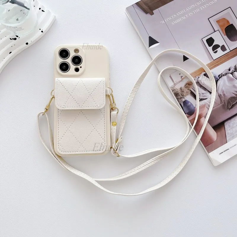 

Luxury Wallet Case for Samsung Galaxy S24 Ultra A54 A34 A14 A24 A55 A34 A24 A15 Crossbody Lanyard Strap Neck Leather Bag Cover