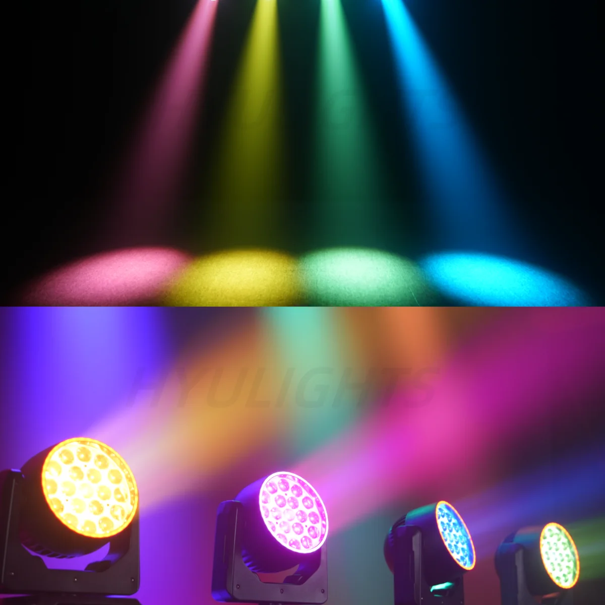 300W LED RGBW Halo Effetto Fascio di Lavaggio/Zoom Luce Professionale DJ/Bar Luci da Palcoscenico Macchina DMX512 Controllo del Cerchio Testa Mobile