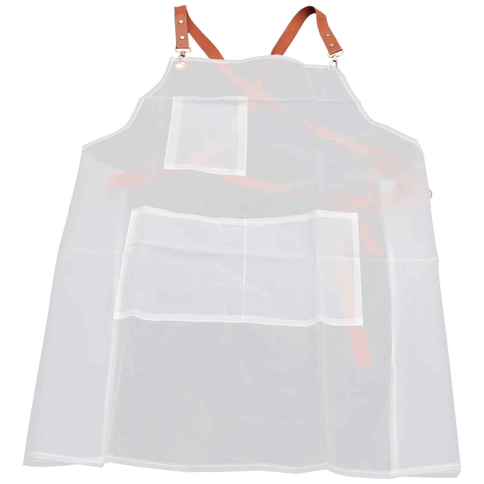 

No-wash Household Kitchen Oil-proof Work Apron Waterproof Transparent Cute Suit Hair Stylist White Vinyl Miss