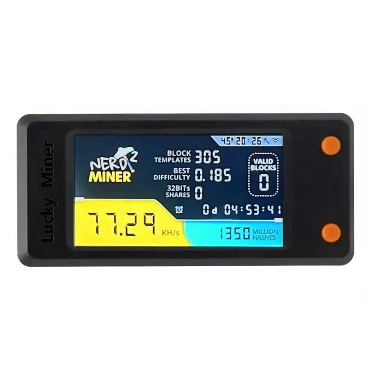 SuperDeals Nerdminer V2 78KH/S BTC ソロ宝くじマイナー LCD ディスプレイ付き ビットコイン BTC 暗号マイナー ASIC マイニング マイナー サイレント マイナー