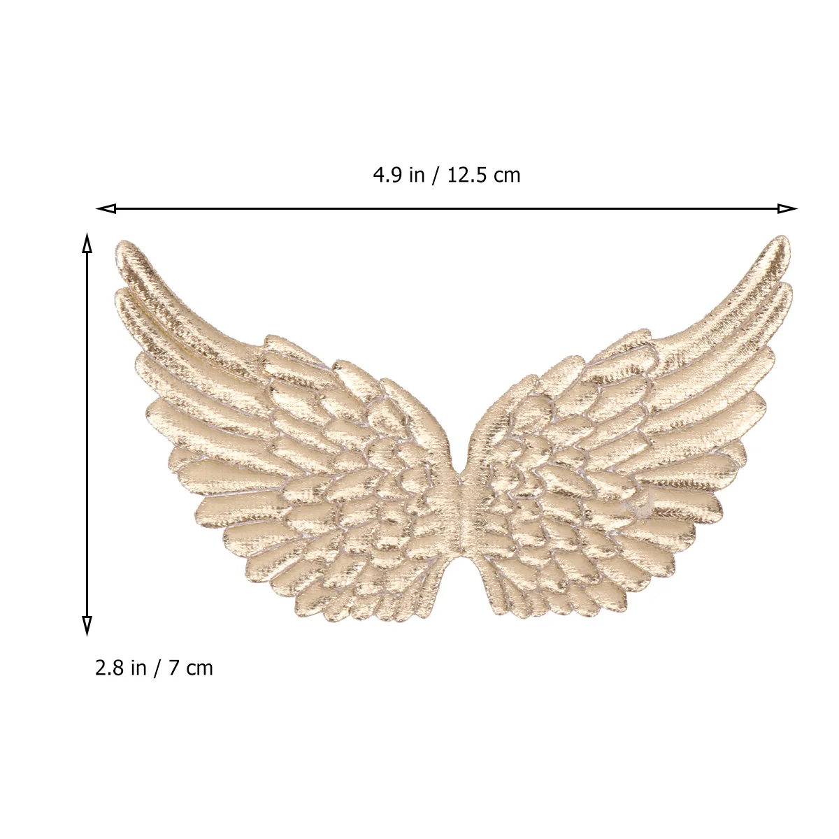 ปีกนางฟ้าตกแต่ง 12 ชิ้น: แผ่นปะติดงานฝีมือขนาดเล็กสำหรับอุปกรณ์ DIY ของประดับตกแต่งคริสต์มาส จี้รูปปีก ของประดับตกแต่งขนาดเล็ก