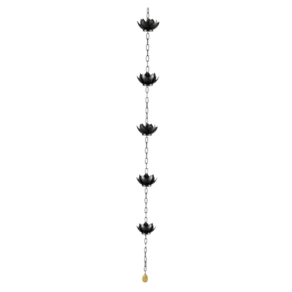 

Aesthetic Appeal Meets Functionality Outdoor Lotus Drainage Rain Chain with Five Elegant Flowers at 1 2 Meters