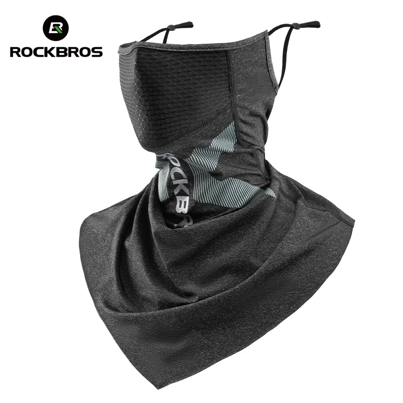 

ROCKBROS Ice Silk Fishing Cycling Bandana Face Cover Half Mask Hang-Ear Neck Gaiter Cool Tube Scarf Sport Running Hiking Hunting