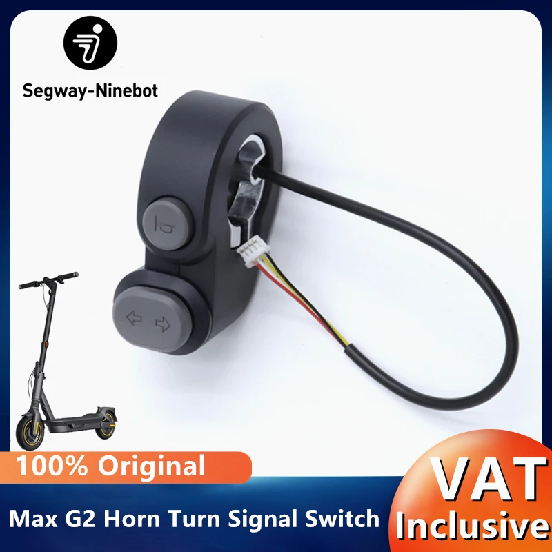 Original Ninebot By Segway Max G2 Horn Turn Light Switch for Smart Electric Scooter Handlebar On/Off Button Light Accessories