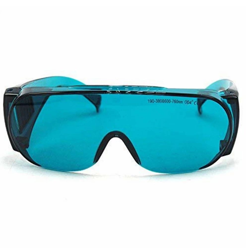 Gafas protectoras láser rojas para ojos, protección UV, 190nm-380nm y 600nm-760nm, OD4 +