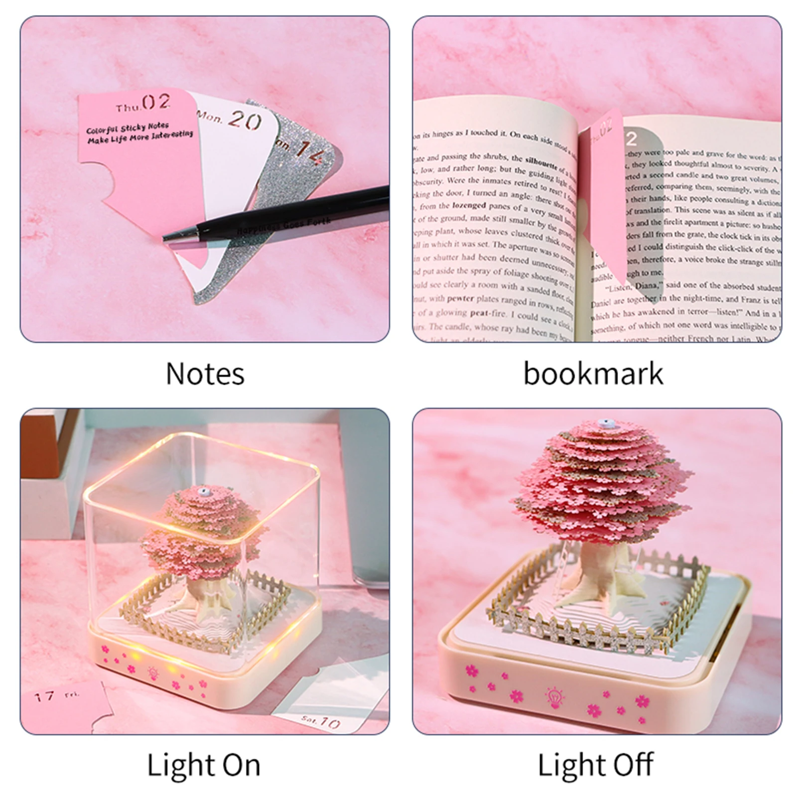 

Time Piece Calendar 2026 Desk Calendar with Led Light 3D Calendar 2026 3D Memo Pads Calendar Christmas Gift for Colleague Friend